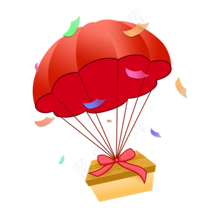 创意手绘双十二红色礼物盒创意手绘双十二红色礼物盒