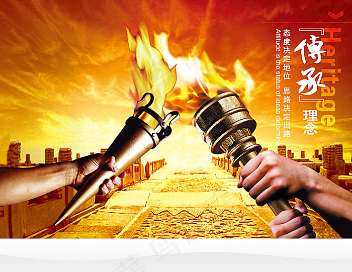 传承文化挂图(4961X3839(DPI:300))psd模版下载