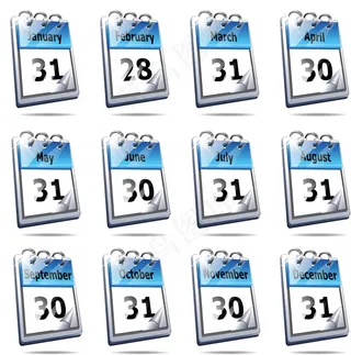 立体简洁日历设计矢量图 AI