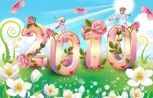 2010 春天 情人节模板图片