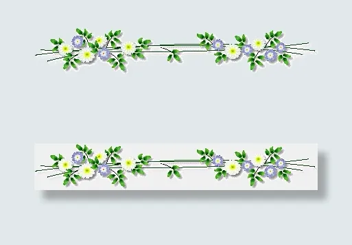 动画人物 背景 花边 素材图片
