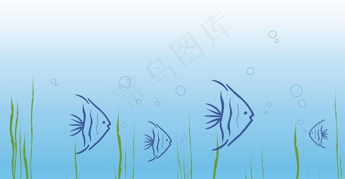 卡通海底鱼图片cdr矢量模版下载