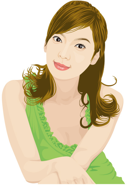 卷发美女