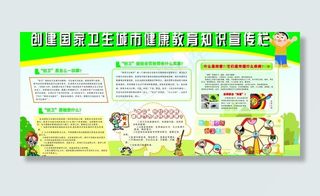 创建国家卫生城市健康知识宣传栏图片