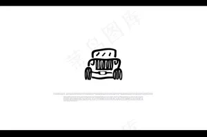 抽象JEEP车图案设计