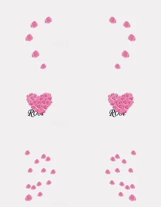 UV打印雕刻衣柜移门图案爱心玫瑰衣...