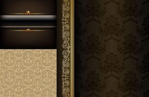 典雅花纹背景模板矢量图 AI