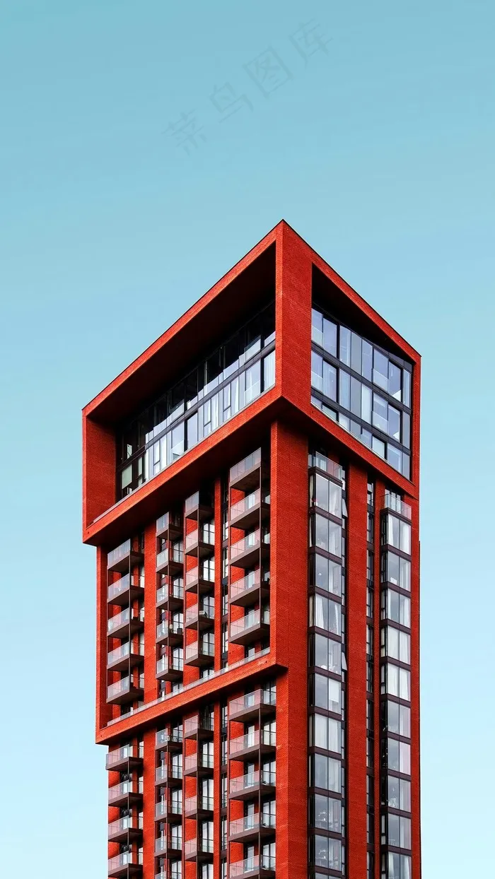 现代化建筑玻璃窗高清摄影图片