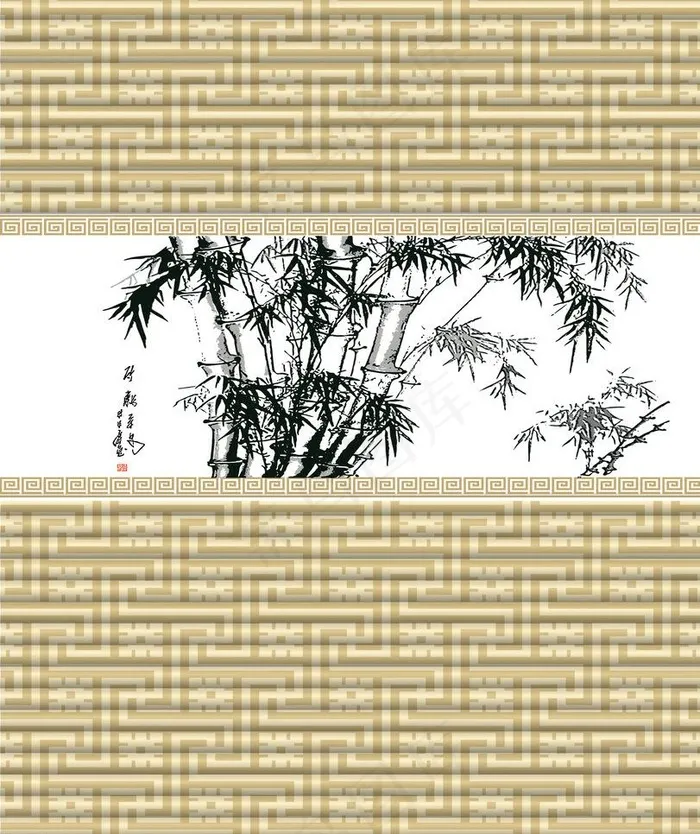 水墨竹