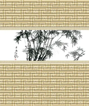 水墨竹