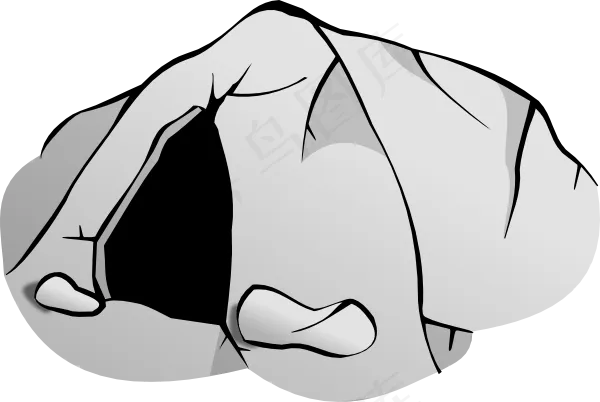 洞穴的入口的剪辑艺术