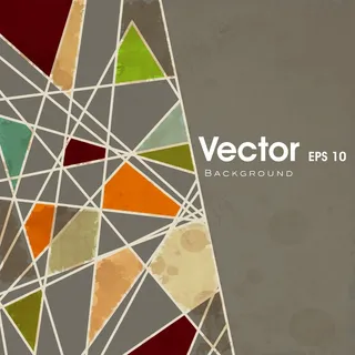 复古的背景与抽象三角形的设计