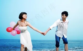 海边婚纱样片图片