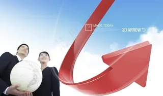 白领手捧地球仪图片