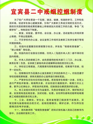 戒烟控烟制度图片