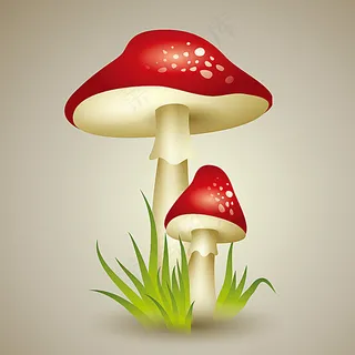 卡通蘑菇矢量图片