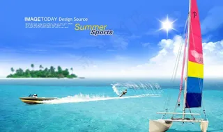 海边冲浪素材图片