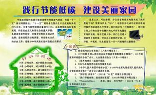 节能低碳展板图片