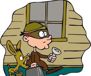 罪犯 小偷 卡通 矢量图案 EP...