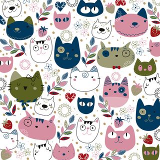 可爱卡通矢量猫