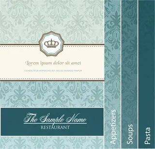 菜单封面设计矢量素材