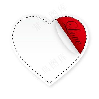 创意爱心标签矢量素材