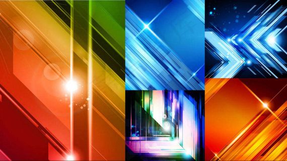 炫丽多彩抽象科技背景矢量素材