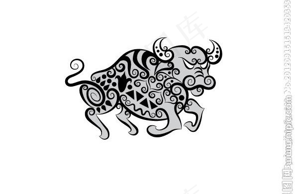 花纹组成的动物素材图片