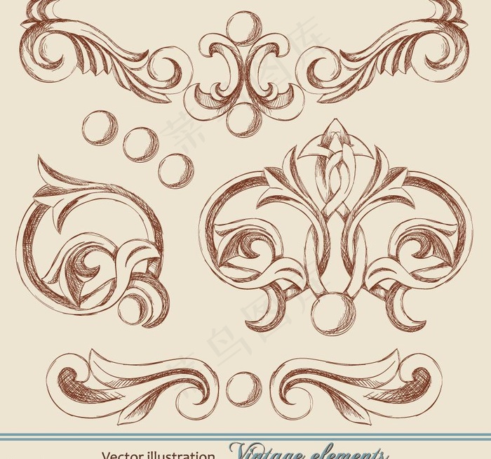 古典欧式花纹花边装饰图片