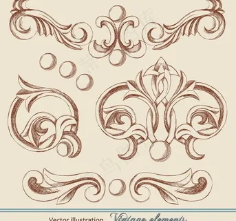 古典欧式花纹花边装饰图片