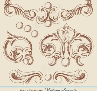 古典欧式花纹花边装饰图片