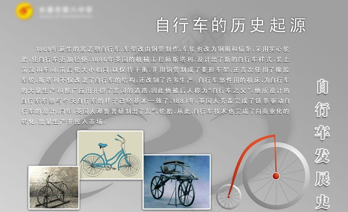 自行车发展史图片(5102X3402(DPI:72))psd模版下载