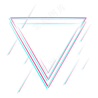 故障风三角形边框,免抠元素