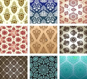 一些古典花纹背景矢量素材