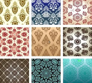 一些古典花纹背景矢量素材
