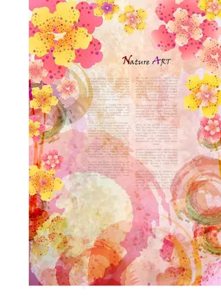 花朵艺术水彩背景