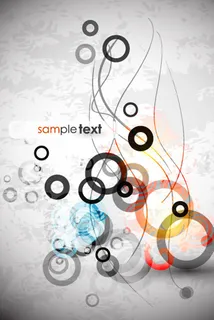 幻彩圆圈背景矢量素材01