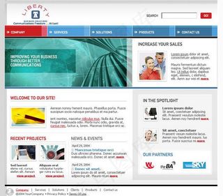 全球经济增长趋势psd网页模板