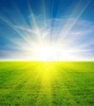 草原上的日出高清图片