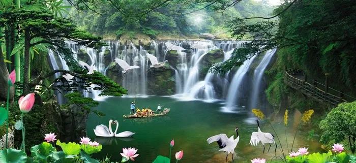 迎客松图片(3780X1944(DPI:300))psd模版下载