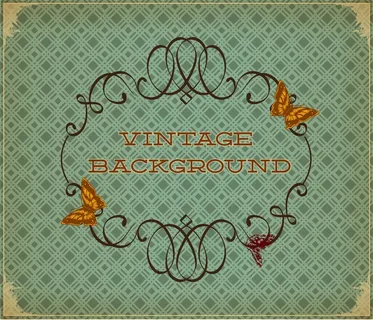 老式插画矢量与花的框架和春天的花朵