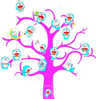 大树上的多啦A梦