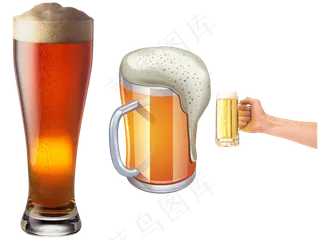 啤酒杯啤酒免抠png透明图层素材