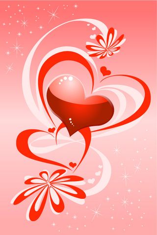 男女符号花纹心形矢量素材