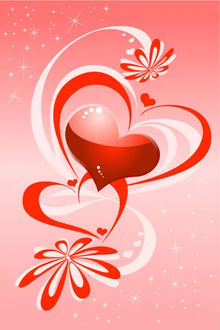 男女符号花纹心形矢量素材