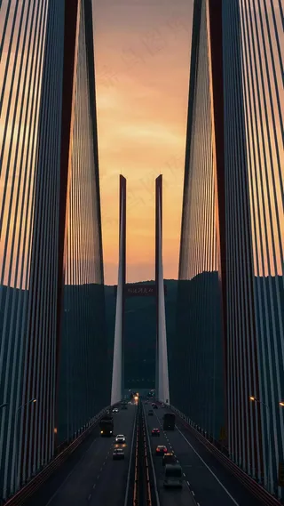 夜景大桥高清摄影图片