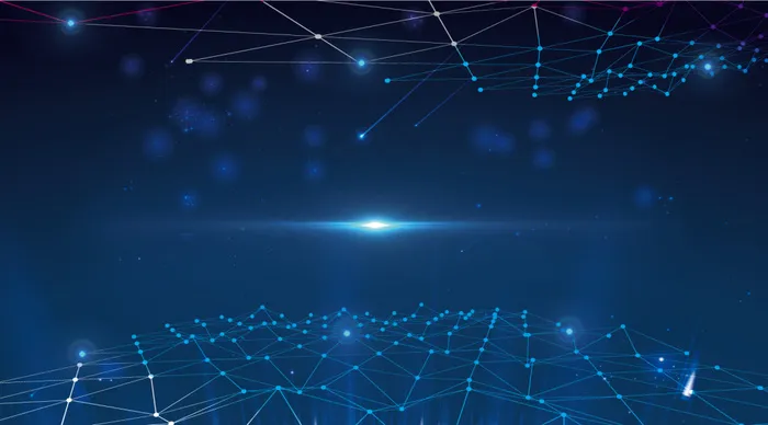 蓝色科技感星空背景矢量图AI分层源...