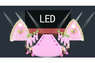 粉色婚礼主舞台