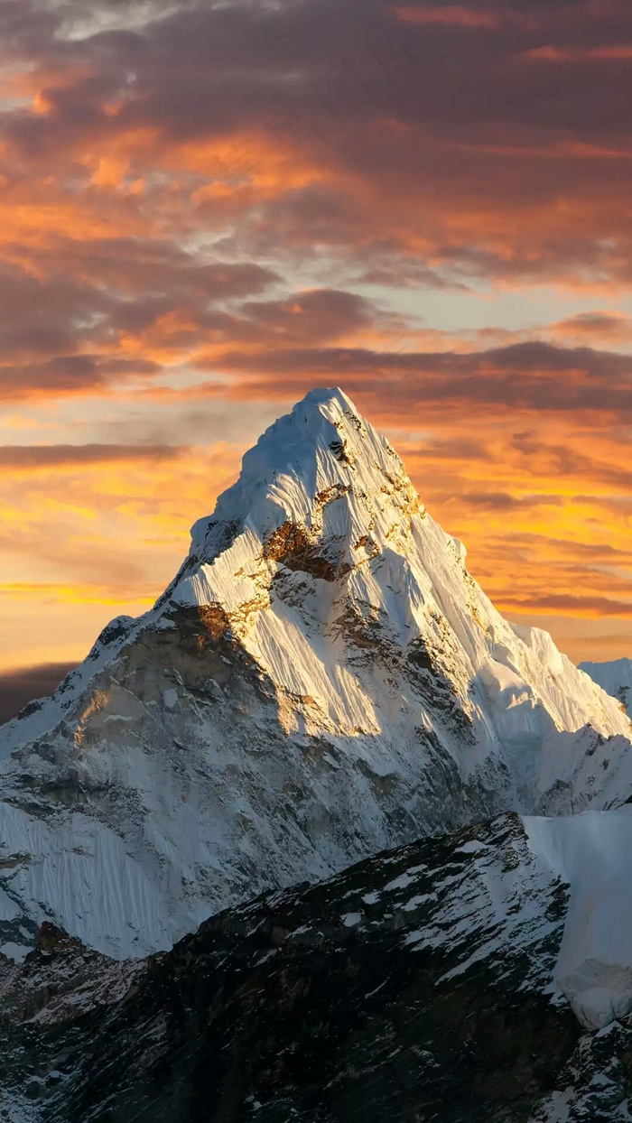 雪峰山顶高清摄影图片