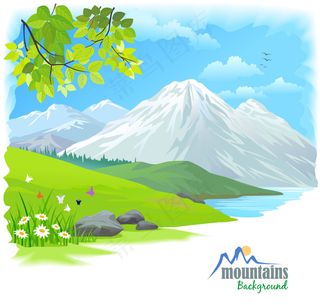 卡通雪自然向量